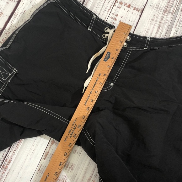 No Fear Black classic Men's Velcro fly & tie Board Shorts size 32 - Picture 7 of 9